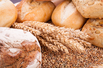 frisch gebackenes knuspriges brot detail