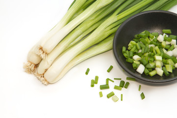 chopped green onions ,herb and spice