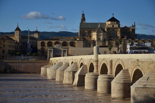 Roman bridge and Mosque -Cathedral - Cordoba, Spain