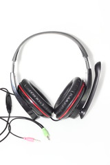 headphone on white paper