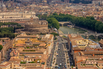 Obraz premium Aerial view of city Rome