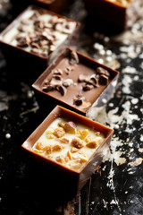 Delicious chocolate pralines