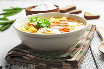 Salmon soup