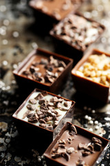 Delicious chocolate pralines