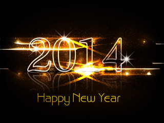 Background for shiny New year 2014 colorful celebration card vec