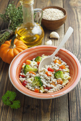 Barley porridge with vegetables