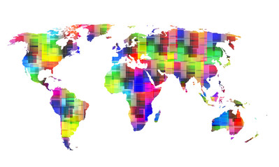 Fototapeta premium color World map, eps10