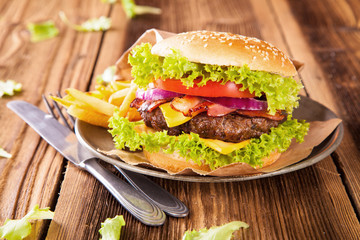 Fresh hamburger