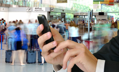 Geschäftsmann am Flughafen