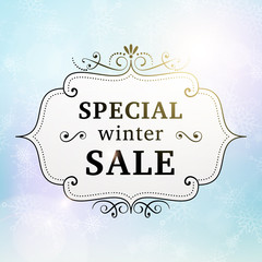 winter special sale retro poster