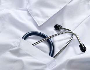 Doctor's stethoscope on the form.