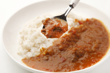麦ご飯のカレーライス