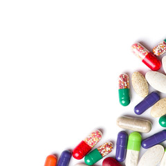 pills isolated on white background