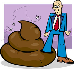 shit happens cartoon illustration