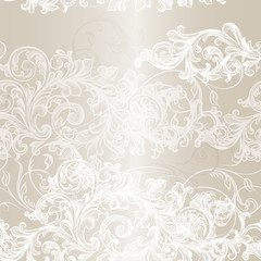 Elegant seamless floral pattern background with ornament