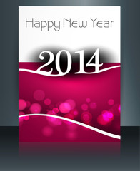 Fototapeta premium Template beautiful brochure new year 2014 colorful vector