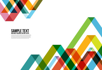 Abstract Colorful Triangle Pattern, Background.