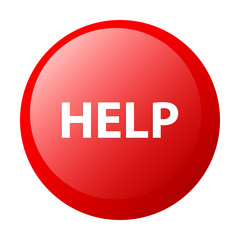 bouton internet help icon red white background