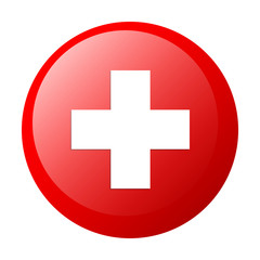 bouton internet health red icon