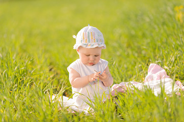 Girl with Small Branch