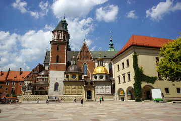 Naklejka premium Wawel Cathedral on the Wawel Hill in Krakow (Cracow)