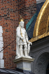 Obraz premium Wawel Cathedral on the Wawel Hill in Krakow (Cracow)