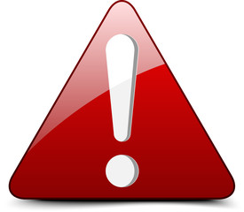 Exclamation danger sign