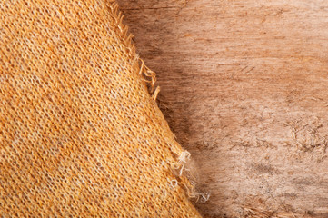 old cloth and wooden background