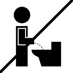 Piktogramm Toilette Verbot