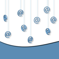 Simboli email appesi