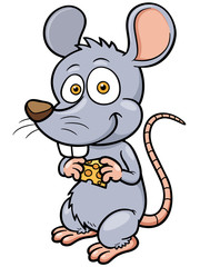 Vector illustration of cartoon rat