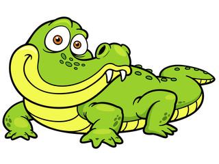 Naklejka premium Vector illustration of Cartoon crocodile