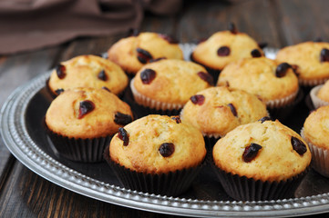 Muffins with dried cranberry