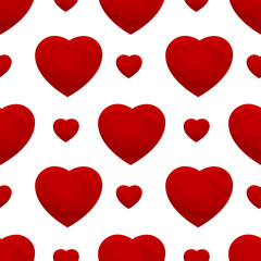 pattern from hearts on a white background.