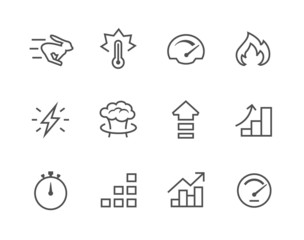 Fototapeta premium Simple Icon set related to Performance