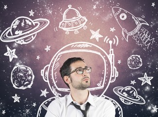 Dreaming businessman