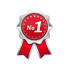 No 1 Red Seal vector Icon