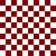 Dark Red and White Checkers on Textured Fabric Background