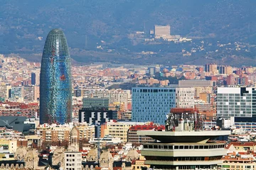 Crédence de cuisine en verre imprimé Barcelona Paysage urbain de Barcelone