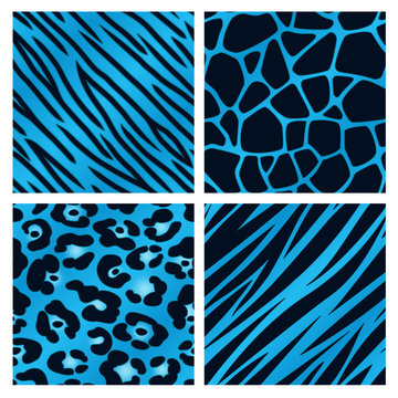 Blue Animal Print Collection