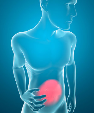 Stomaco bruciore mal di pancia corpo umano