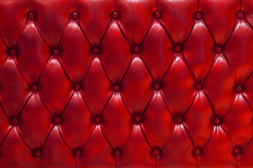 Naklejki  Pikowana skóra naturalna tekstura tło w kolorze czerwonym