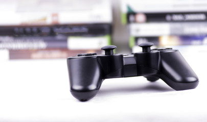 Game controllerwith games - horizontal