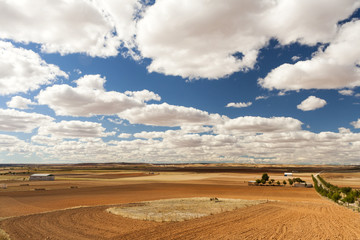 Landscapes with clouds in a sunny day.