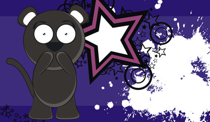 black cat kid background in vector format