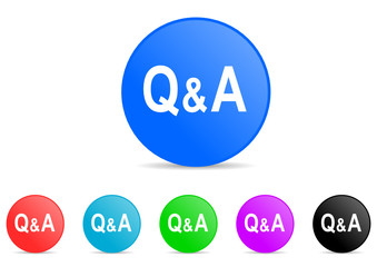 question answer icon vector set