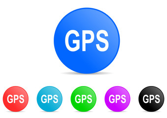gps icon vector set