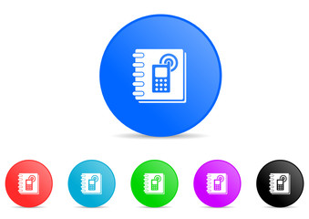 phonebook icon vector set