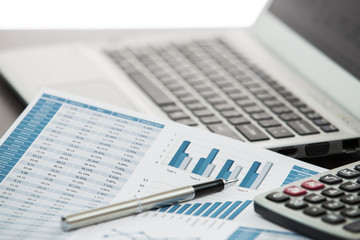 Businessman analyzing investment charts