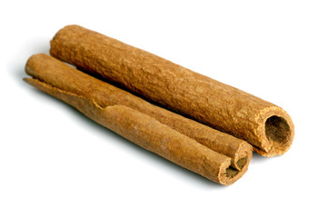 cinnamon isolated on white background